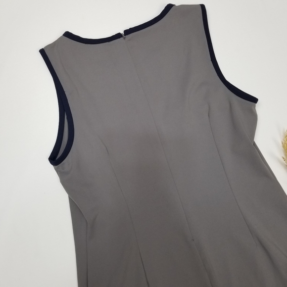 Cynthia Rowley Anthropology Grey Blue Color Block Dress Large - Picture 7 of 8